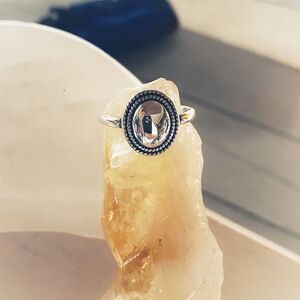 Sterling Silver Oval Vintage High Polished Dome Ring Trending Ajustable